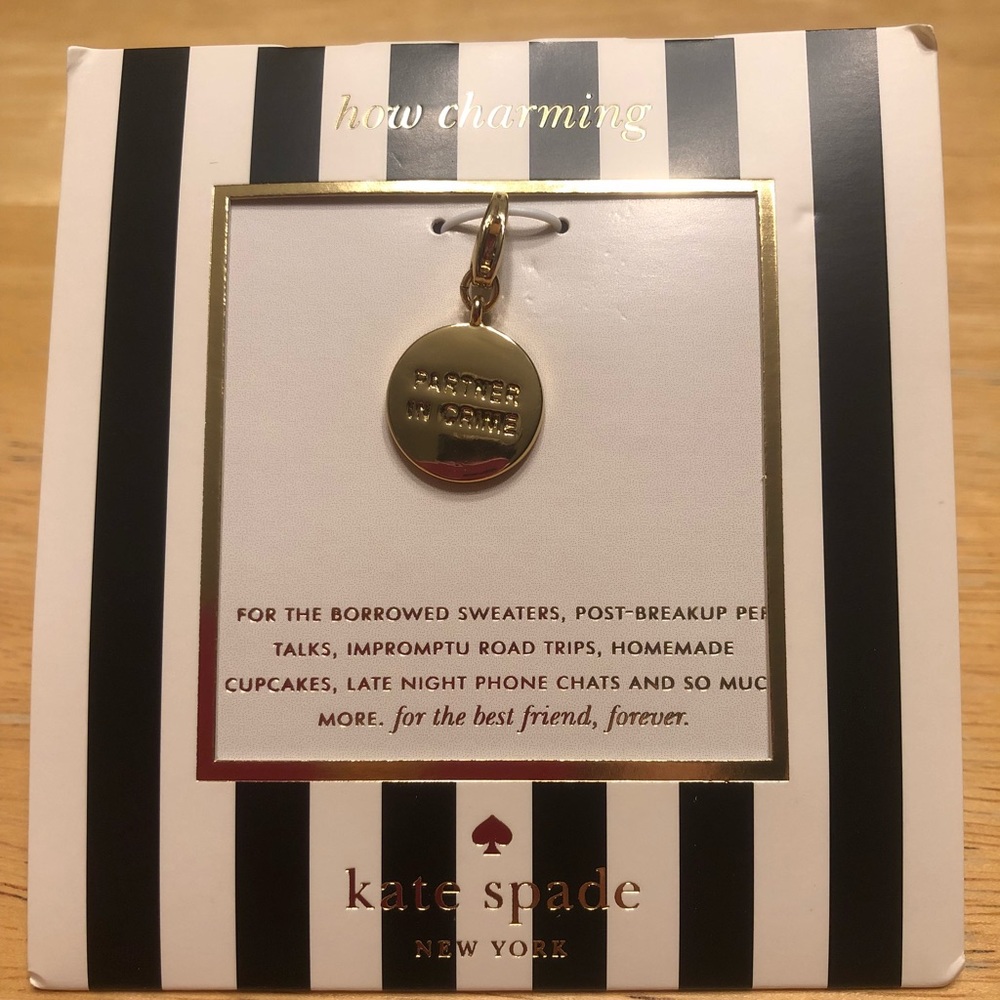 Kate Spade Gold Partner in Crime Bracelet Charm